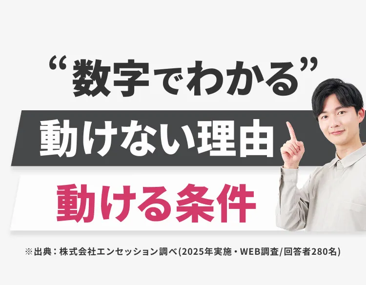”数字でわかる”動けない理由。動ける条件とは。